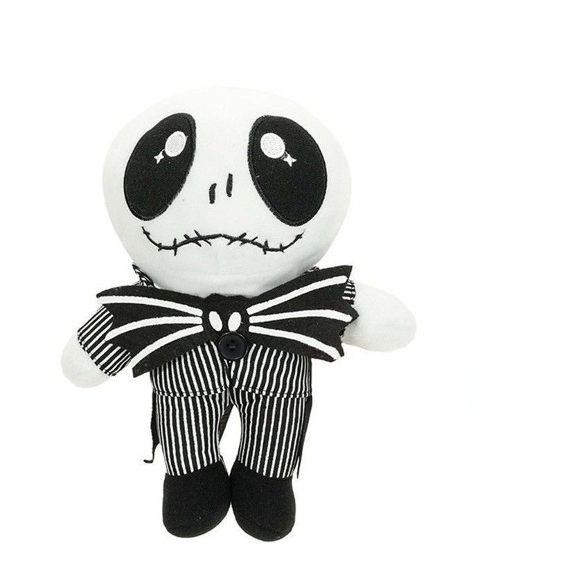 QMx Jack Skellington Zippermouth Plush High-Quality Collectible Plush Toy, Nightmare Before Christmas Character, Soft Stuffed Doll for Fans and Kids, Perfect Gift QMDSS23