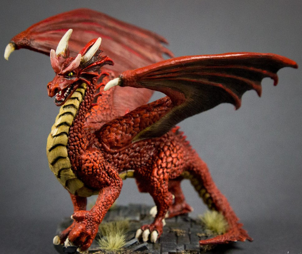 Dungeons & Dragons: Reaper Dragon :Reaper RM77109 Bones Fire Dragon, One Size: Miniature
