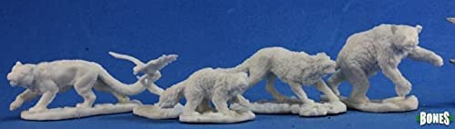 Dungeons & Dragons: Reaper Monster :Reaper 77216: Companion Animals (5) Dark Heaven Bones Plastic s: Miniature