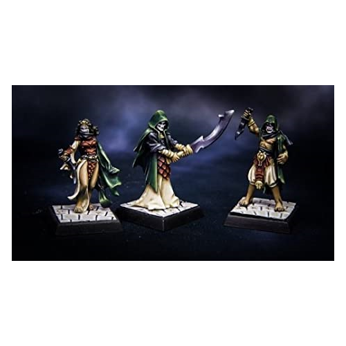 Dungeons & Dragons: Reaper Monster :Reaper s Cultists (3) 77517 Bones Unpainted RPG Figure: Miniature