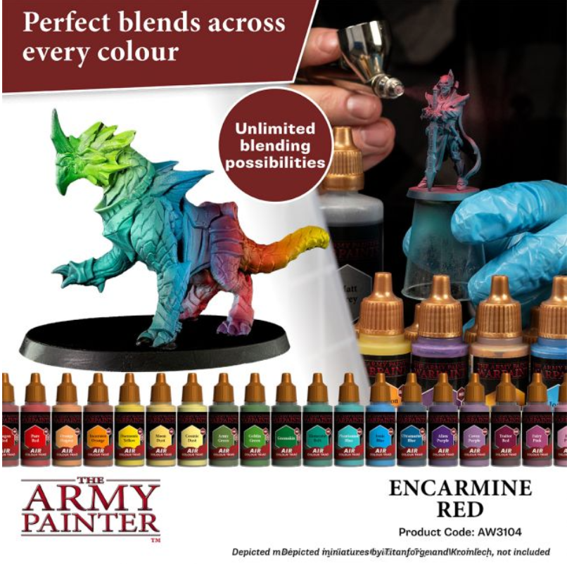The Army Painter Warpaints Air Color Triad Encarmine Red Non Toxic Air Brush Paint 18ml AW3104