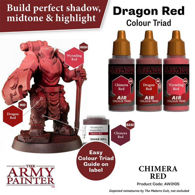The Army Painter Warpaints Air Color Triad Chimera Red Non Toxic Air Brush Paint 18ml AW3105