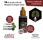 The Army Painter Warpaints Air Color Triad Militia Green Non Toxic Air Brush Paint 18ml AW3110