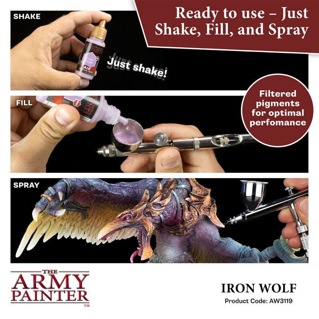 The Army Painter Warpaints Air Color Triad Iron Wolf Non Toxic Air Brush Paint 18ml AW3119