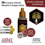 The Army Painter Warpaints Air Color Triad Barren Yellow Non Toxic Air Brush Paint 18ml AW3121
