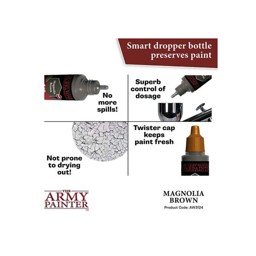 The Army Painter Warpaints Air Color Triad Magnolia Brown Non Toxic Air Brush Paint 18ml AW3124