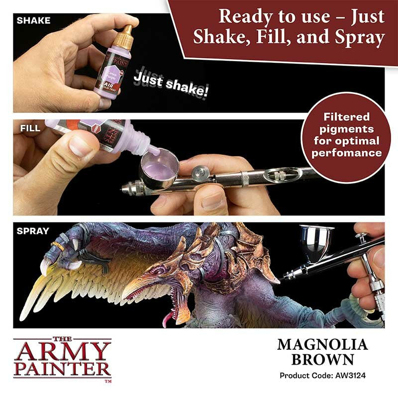 The Army Painter Warpaints Air Color Triad Magnolia Brown Non Toxic Air Brush Paint 18ml AW3124