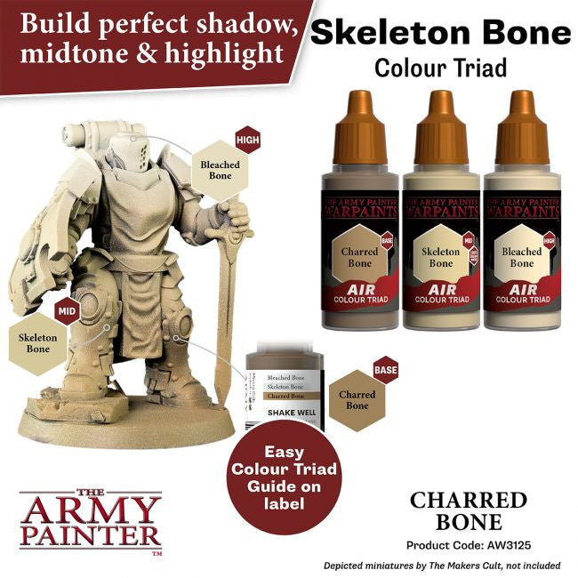 The Army Painter Warpaints Air Color Triad Charred Bone Non Toxic Air Brush Paint 18ml AW3125