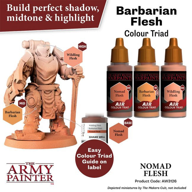 The Army Painter Warpaints Air Color Triad Nomad Flesh Non Toxic Air Brush Paint 18ml AW3126