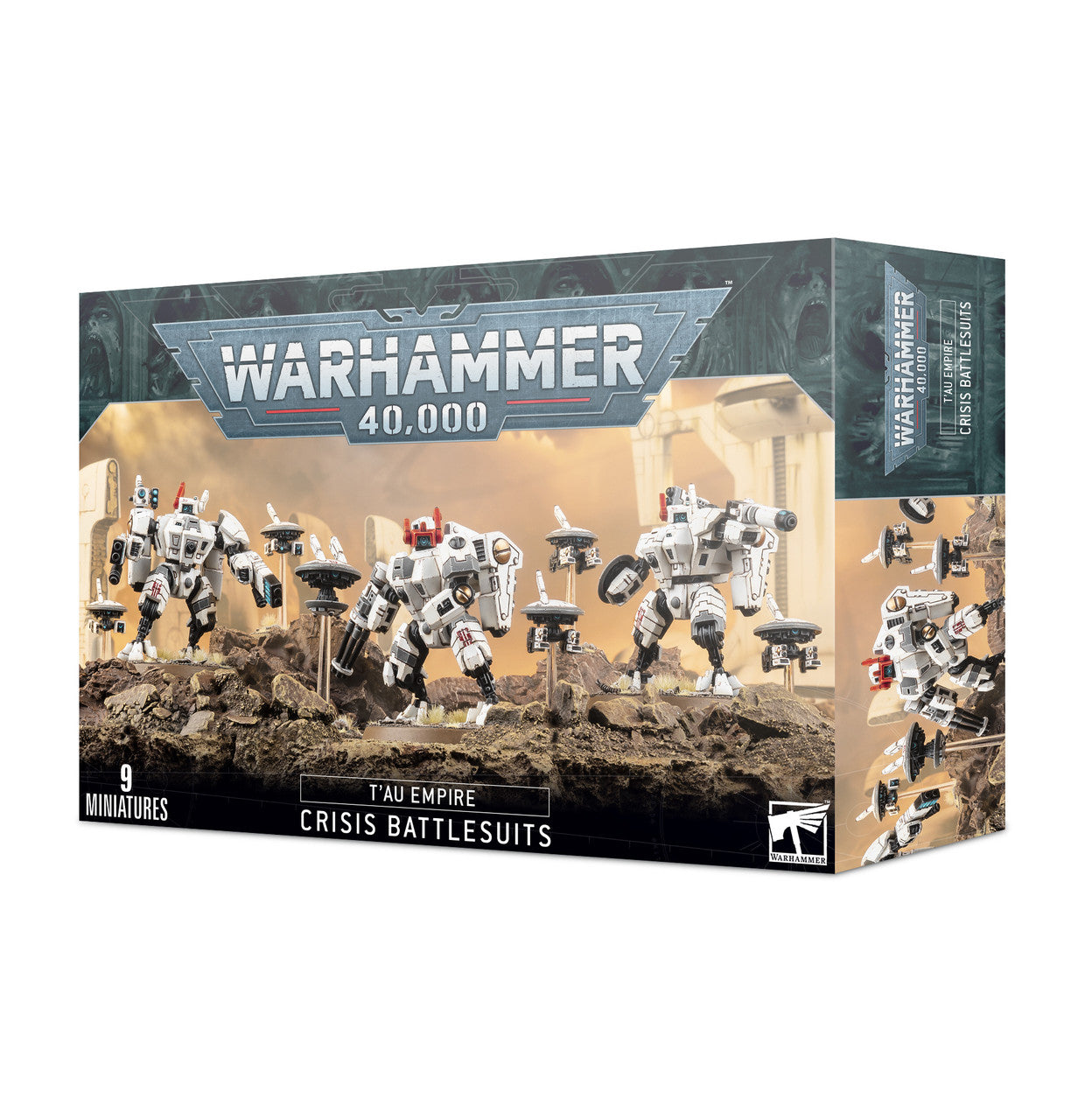 Games Workshop Warhammer 40K T'au Empire XV8 Crisis Battlesuit Team Miniature 56-07