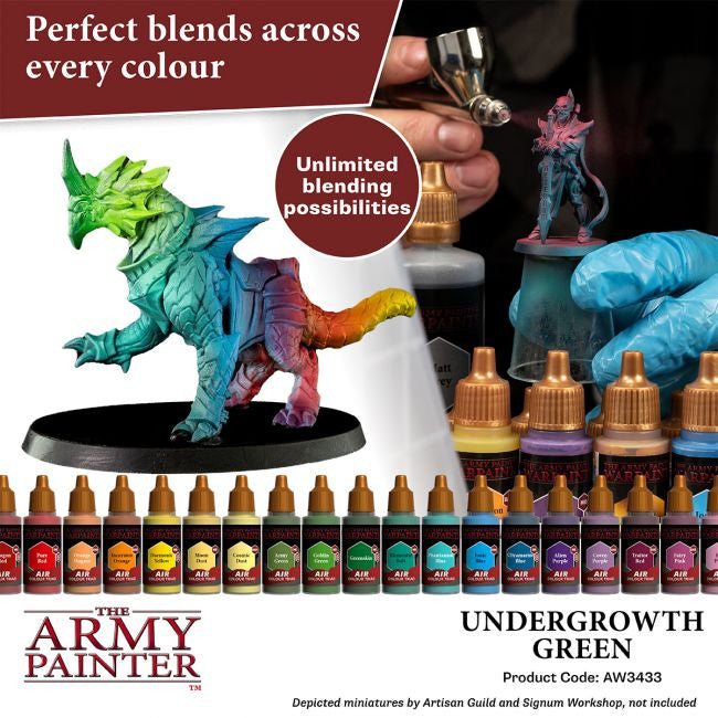 The Army Painter Warpaints Air Color Triad Undergrowth Green Non Toxic Air Brush Paint 18ml AW3433