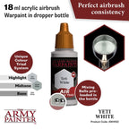 The Army Painter Warpaints Air Color Triad Yeti White Non Toxic Air Brush Paint 18ml AW4102