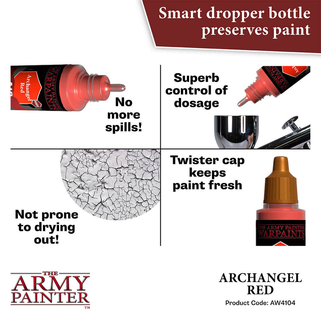 The Army Painter Warpaints Air Color Triad Archangel Red Non Toxic Air Brush Paint 18ml AW4104