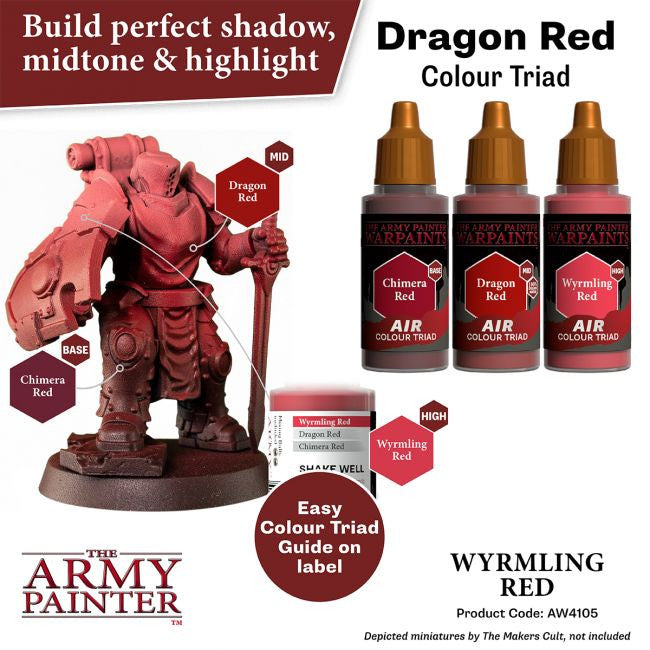 The Army Painter Warpaints Air Color Triad Wyrmling Red Non Toxic Air Brush Paint 18ml AW4105