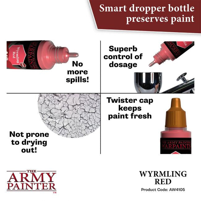 The Army Painter Warpaints Air Color Triad Wyrmling Red Non Toxic Air Brush Paint 18ml AW4105