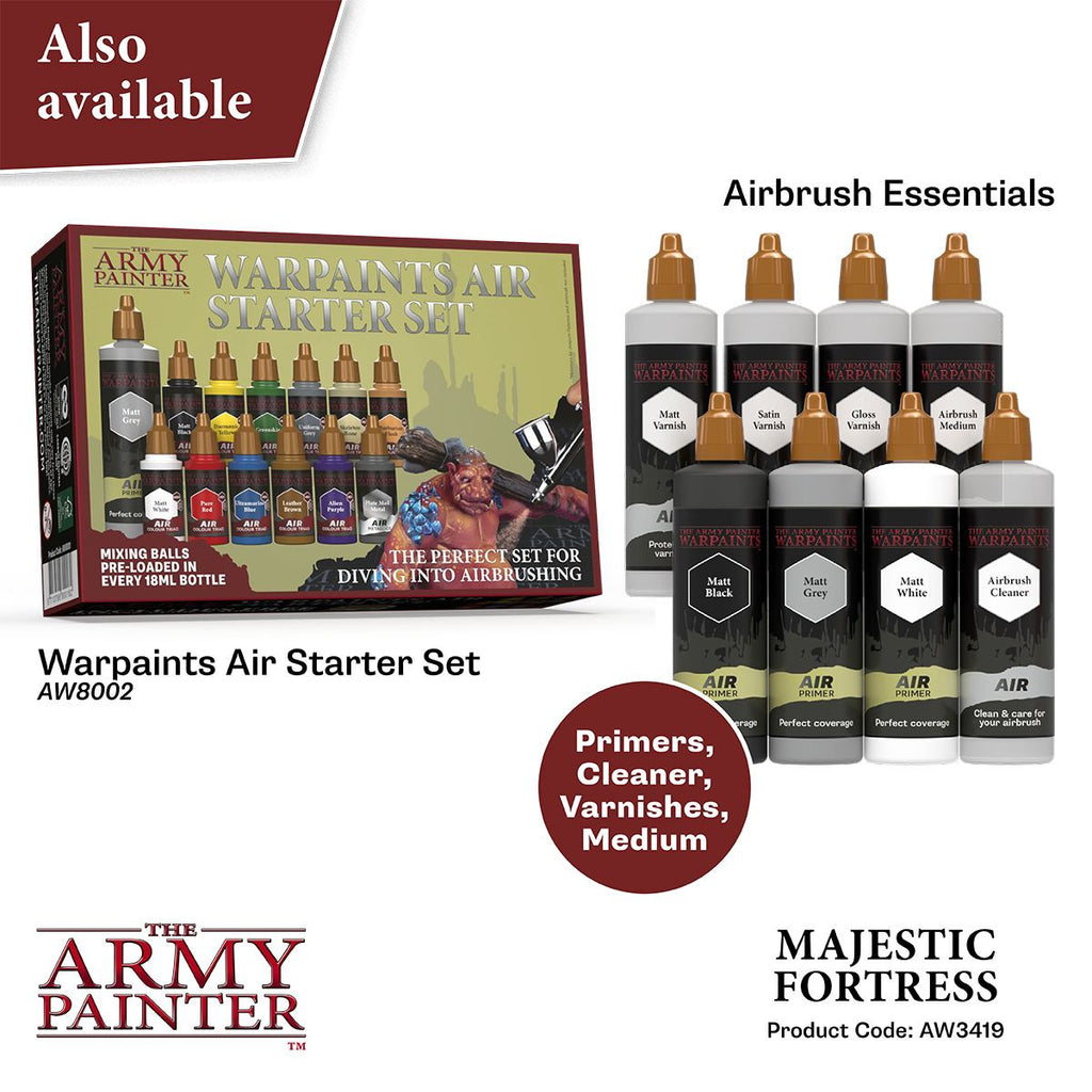 The Army Painter Warpaints Air Color Triad Majestic Fortress Non Toxic Air Brush Paint 18ml AW3419