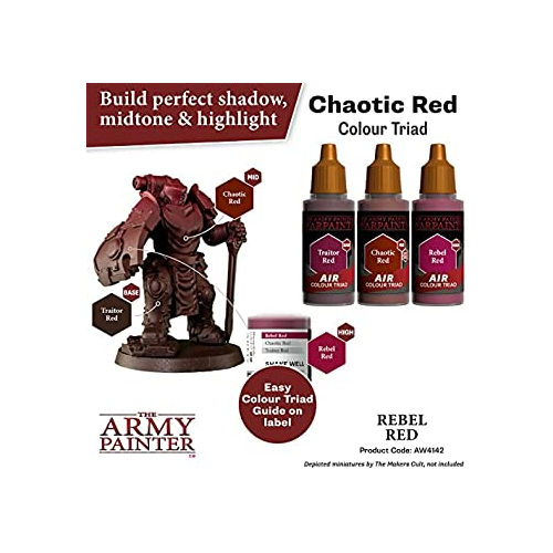 The Army Painter Warpaints Air Color Triad Rebel Red Non Toxic Air Brush Paint 18ml AW4142