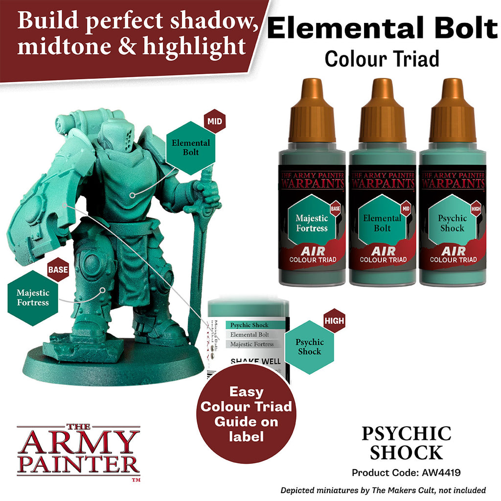 The Army Painter Warpaints Air Color Triad Psychic Shock Non Toxic Air Brush Paint 18ml AW4419