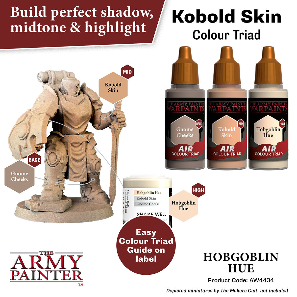 The Army Painter Warpaints Air Color Triad Hobgoblin Hue Non Toxic Air Brush Paint 18ml AW4434