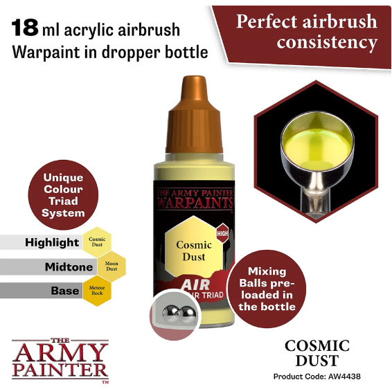 The Army Painter Warpaints Air Color Triad Cosmic Dust Non Toxic Air Brush Paint 18ml AW4438