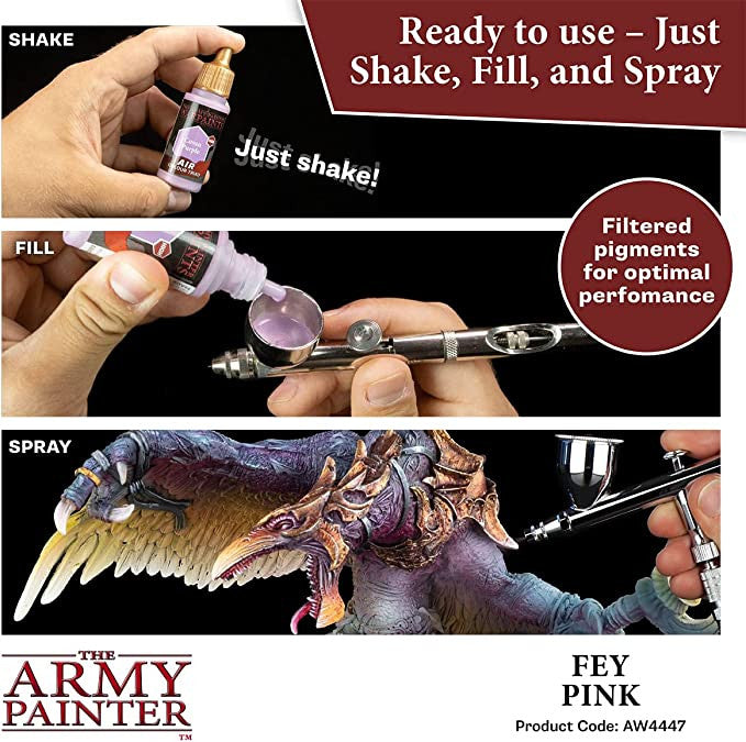 The Army Painter Warpaints Air Color Triad Fey Pink Non Toxic Air Brush Paint 18ml AW4447