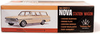 Round 2 Unknown AMT 1963 Chevy II Nova Station Wagon Craftsman Plus Series 1:25 Scale Model Kit, White