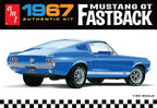 Round 2 AMT 1967 Ford Mustang GT Fastback 1:25 Scale Model Kit, Chrome (AMT1241)