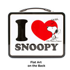 AQUARIUS Peanuts I Love Snoopy Fun Box - Sturdy Tin Storage Box with Plastic Handle & Embossed Front Cover - Officially Licensed Peanuts Merchandise & Collectibles