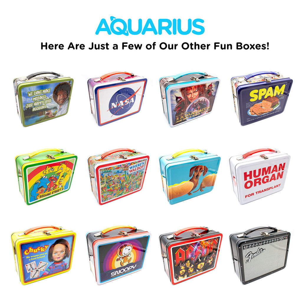 AQUARIUS Peanuts I Love Snoopy Fun Box - Sturdy Tin Storage Box with Plastic Handle & Embossed Front Cover - Officially Licensed Peanuts Merchandise & Collectibles