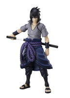 SH Figuarts Sasuke Uchiha Naruto Shippuden Action Figure He Who Bears All Hatred Sasuke Uchiha Interchangeable hands 4 Face Plates Tamashii Nations Bandai Spirits BAS63450