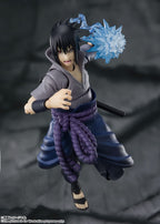 SH Figuarts Sasuke Uchiha Naruto Shippuden Action Figure He Who Bears All Hatred Sasuke Uchiha Interchangeable hands 4 Face Plates Tamashii Nations Bandai Spirits BAS63450