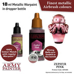 The Army Painter Warpaints Metallics Zephyr Pink Non Toxic Acrylic Paints 18ml WP1485