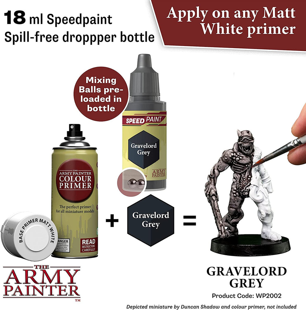 The Army Painter Speedpaint 2.0 Gravelord Grey Non Toxic Paints 18ml WP2002