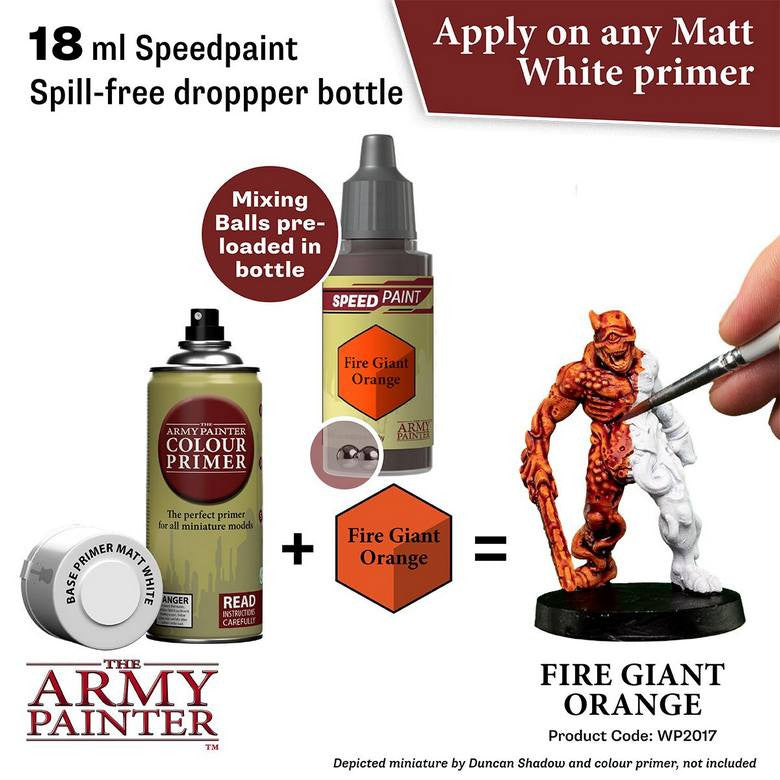 The Army Painter Speedpaint 2.0 Fire Giant Orange Non Toxic Paints 18ml WP2017