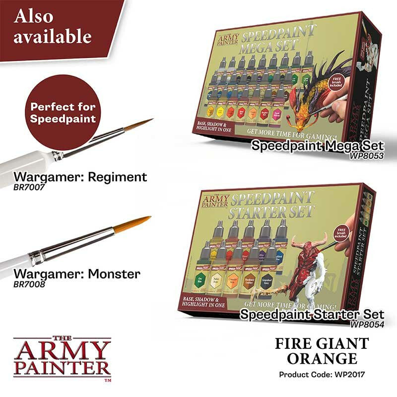The Army Painter Speedpaint 2.0 Fire Giant Orange Non Toxic Paints 18ml WP2017