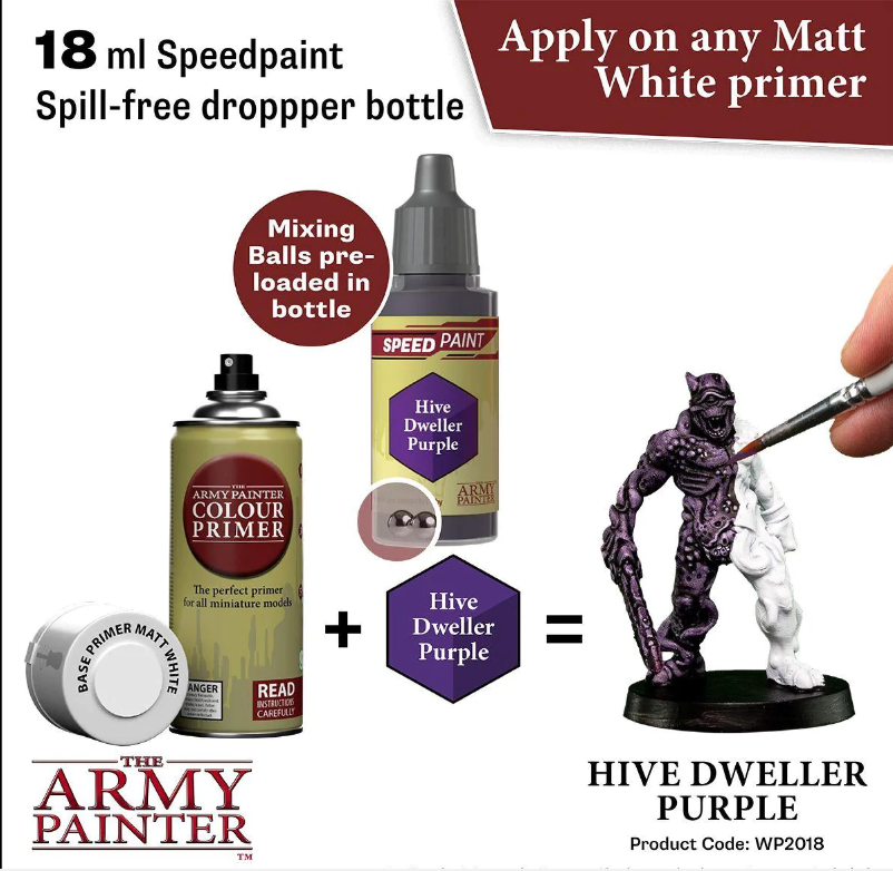 The Army Painter Speedpaint 2.0 Hive Dweller Purple Non Toxic Paints 18ml WP2018