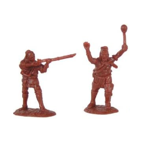 Dungeons & Dragons: Wizkids: Armies in Plastic French & Indian War 1754-1763 Northeastern Woodland Indians Set #1 (18) 132 (Red): Miniatures