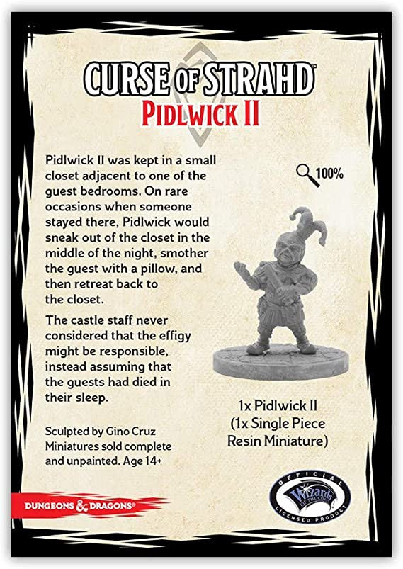 Dungeons & Dragons: Gale Force Nine: "Curse of Strahd" - Pidlwick II (1 fig): Miniatures
