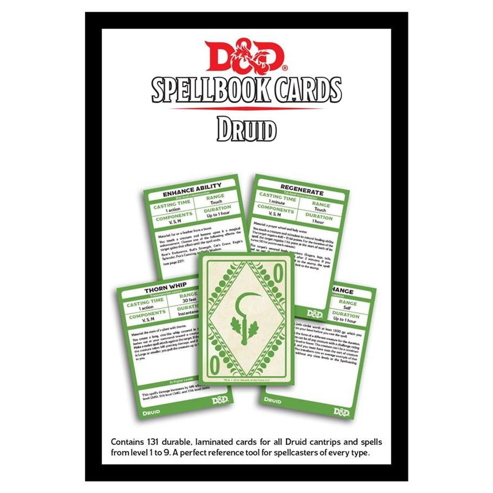 Dungeons & Dragons: Gale Force Nine: Druid (131 Cards): Spellbook Cards