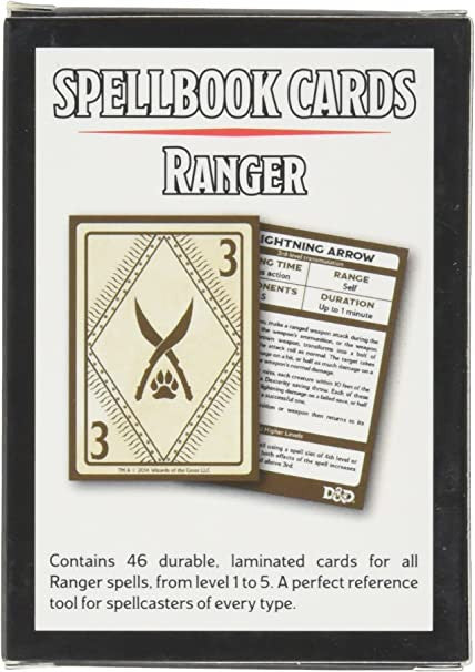 Dungeons & Dragons: Ranger Deck: Spellbook Cards