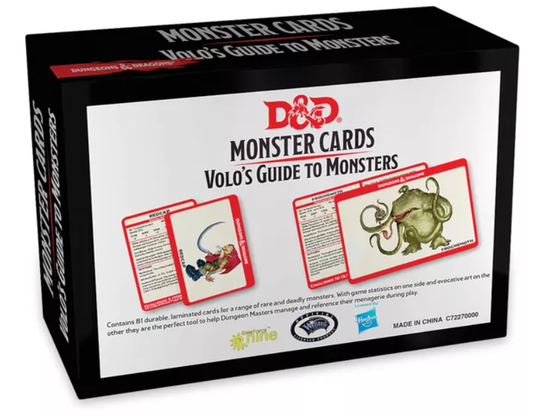 Dungeons & Dragons: Volo's Guide to Monsters (Monster Cards, Accessory): Spellbook Cards