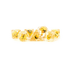 Metallic Dice Games 16mm Resin Poly Set Cat w/Gold 7 Role Playing Game Dice for Dungeons and Dragons MTD754