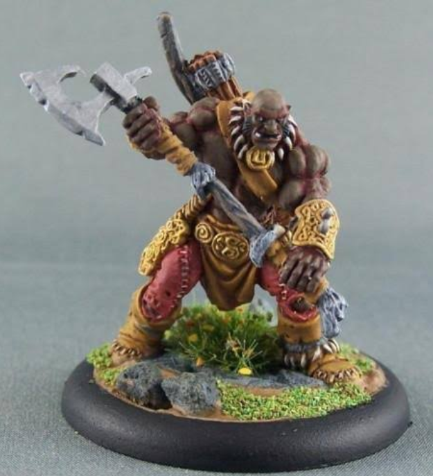 Dungeons & Dragons: Reaper Half-Orc Barbarian:Reaper Thelgar Halfblood Half-Orc Barbarian - Metal Cast : Miniature