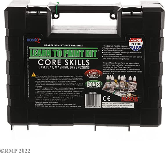 Dungeons and Dragons Reaper Miniatures 08906 Learn To Paint Bones Kit Paints Bundles RPR-08906