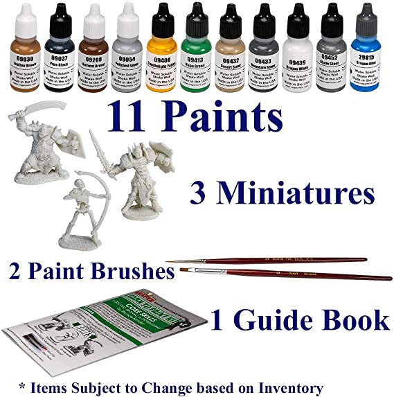 Dungeons and Dragons Reaper Miniatures 08906 Learn To Paint Bones Kit Paints Bundles RPR-08906