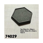 Dungeons & Dragons: Reaper: Reaper RPR74029 1in Hex Plastic Miniature Gaming Base (Pack of 20) Miniatures Race - Accessory: Miniatures;Tools