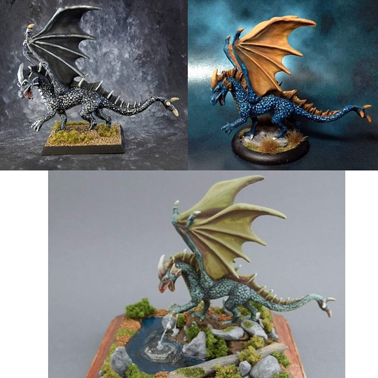 Dungeons & Dragons: Reaper Dragon :Reaper 77026 Young Fire Dragon - Dark Heaven Legends Bones : Miniature