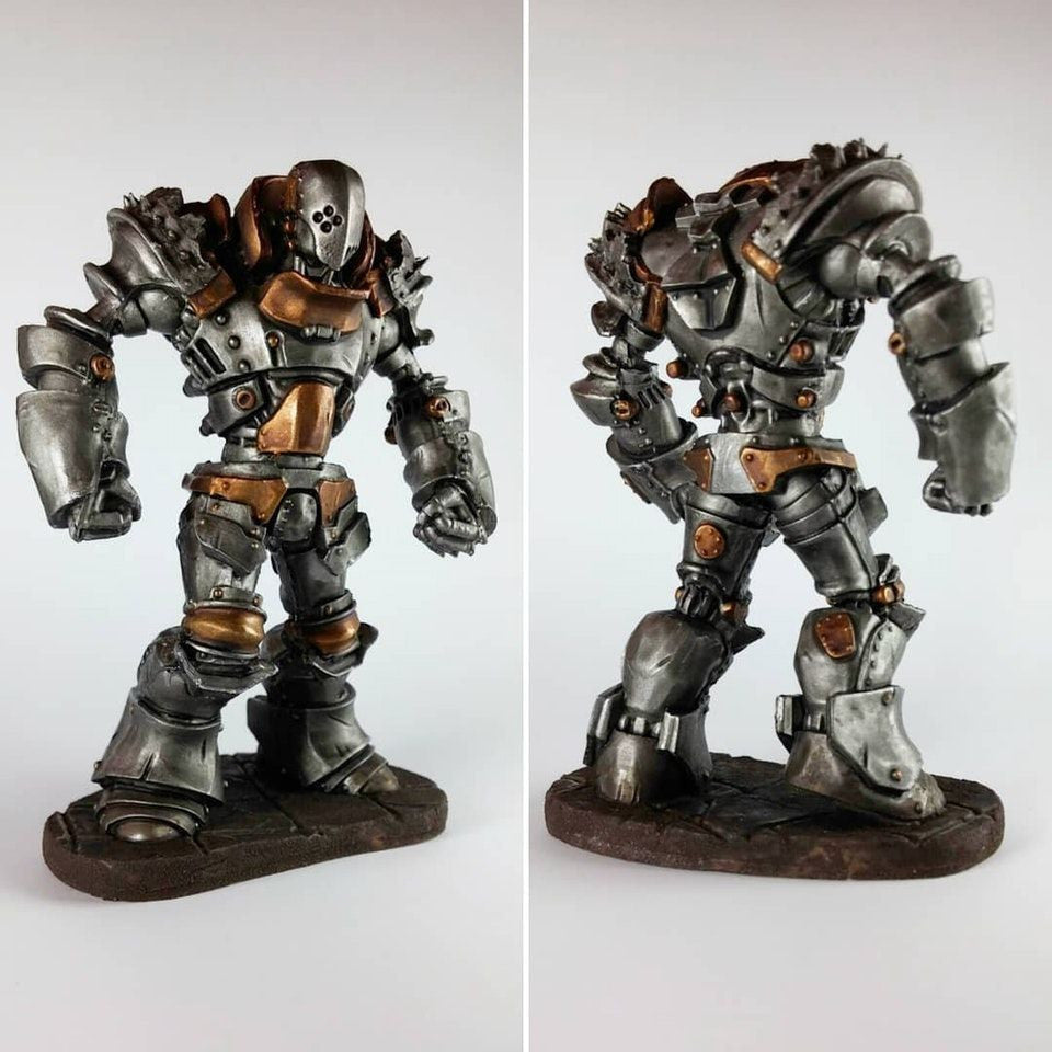 Dungeons & Dragons: Reaper Monster :Reaper s Iron Golem 77514 Bones Unpainted Plastic Figure - Unassembled in 5 Parts: Miniature