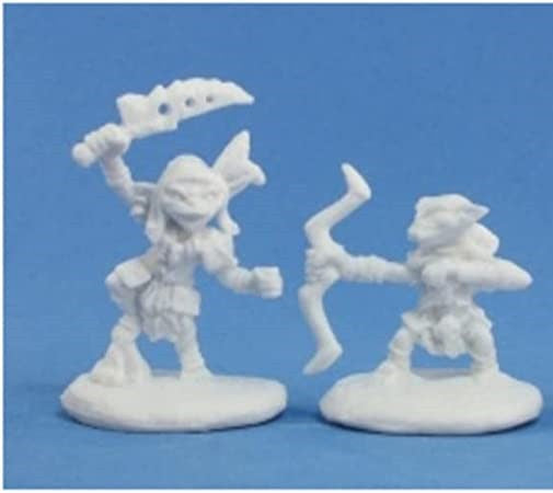 Dungeons & Dragons: Reaper Goblin Monster:Reaper 89003 Goblin Warriors (4) Pathfinder Bones Unpainted Plastic : Miniature