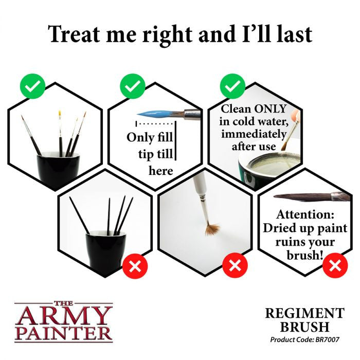 The Army Painter Wargamer Regiment Paint Brush BR7007